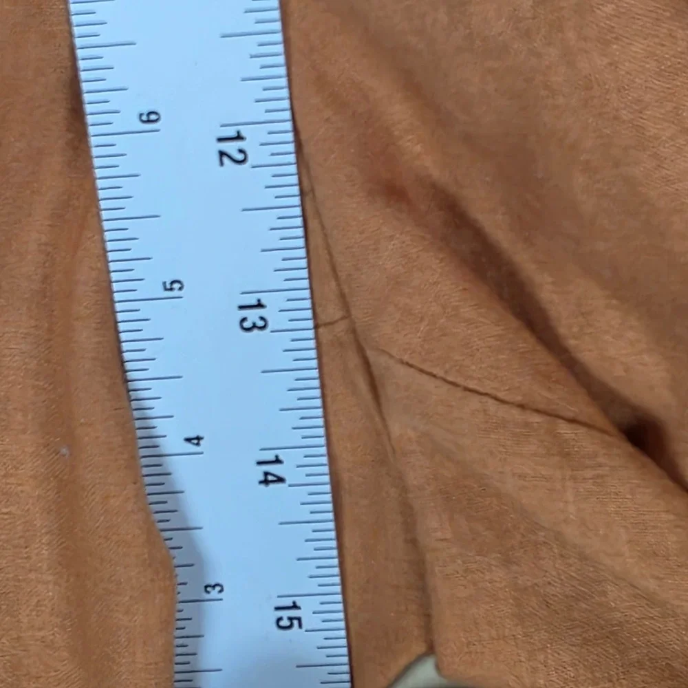 Steve Harvey Celebrity Mens coastal rust Orange Linen Cotton Pleated Pants